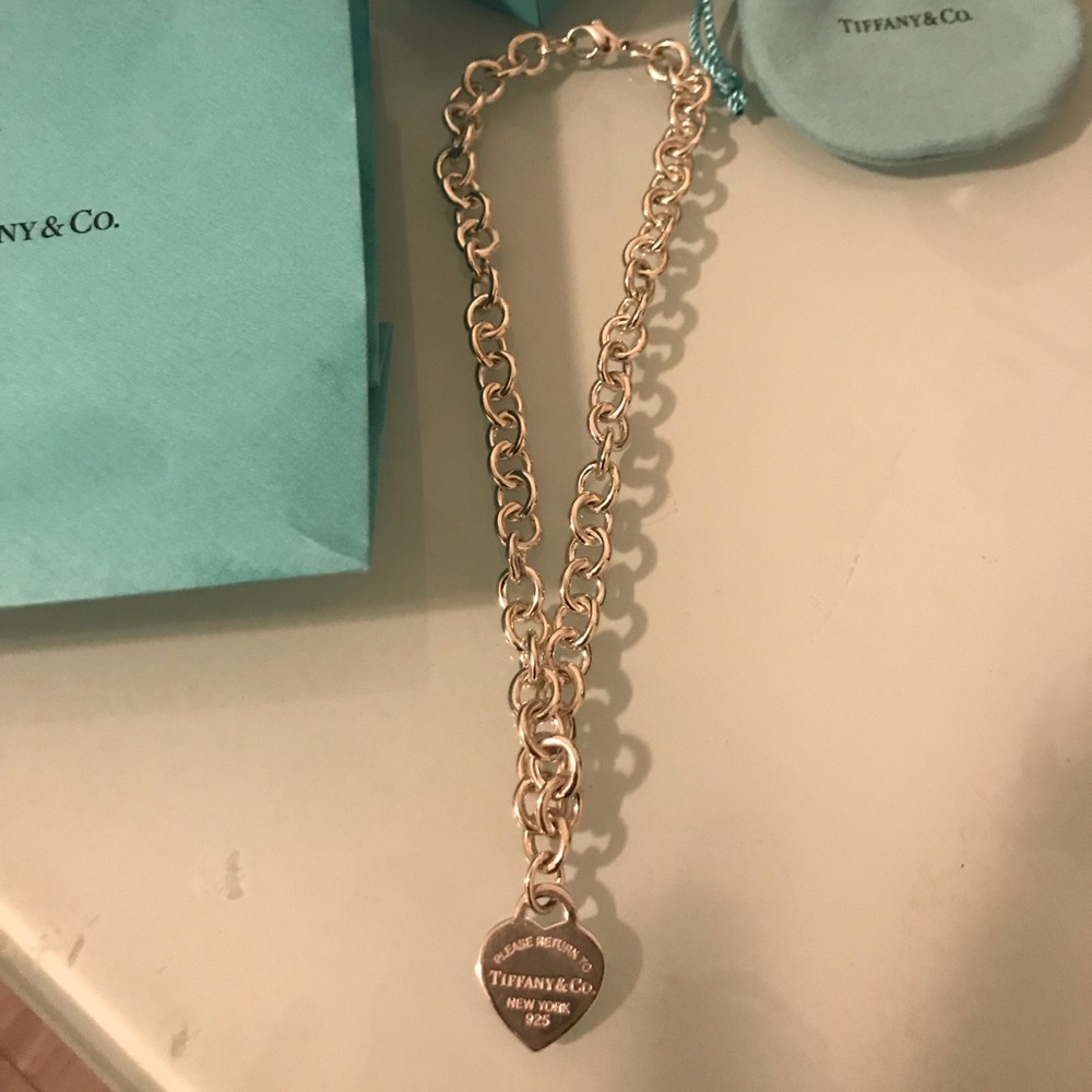 Authentic brand new Tiffany heart toggle necklace